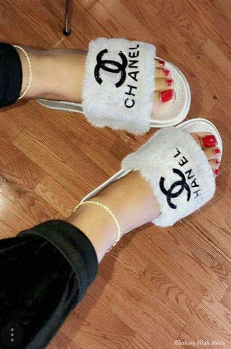 chanel inspired slippers|vintage chanel slippers.